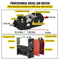 thumbnail image 6 of VEVOR 5KW Diesel Air Heater Remote Control Parking Heater for RV, Motorhome, Bus, Trailer 12V Diesel Heater with Silencer and LCD Switch, 6 of 12