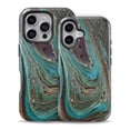 thumbnail image 2 of DesignSkinz Scratch-Resistant Hard Slim Case Compatible with iPhone 16 Plus (Compatible with MagSafe) - Swirling Dark Acrylic Marble, 2 of 9