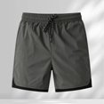 thumbnail image 2 of XIAONU Men's Solid Athletic Shorts Drawstring Waist Side Pockets Swim Bottoms, 2 of 4