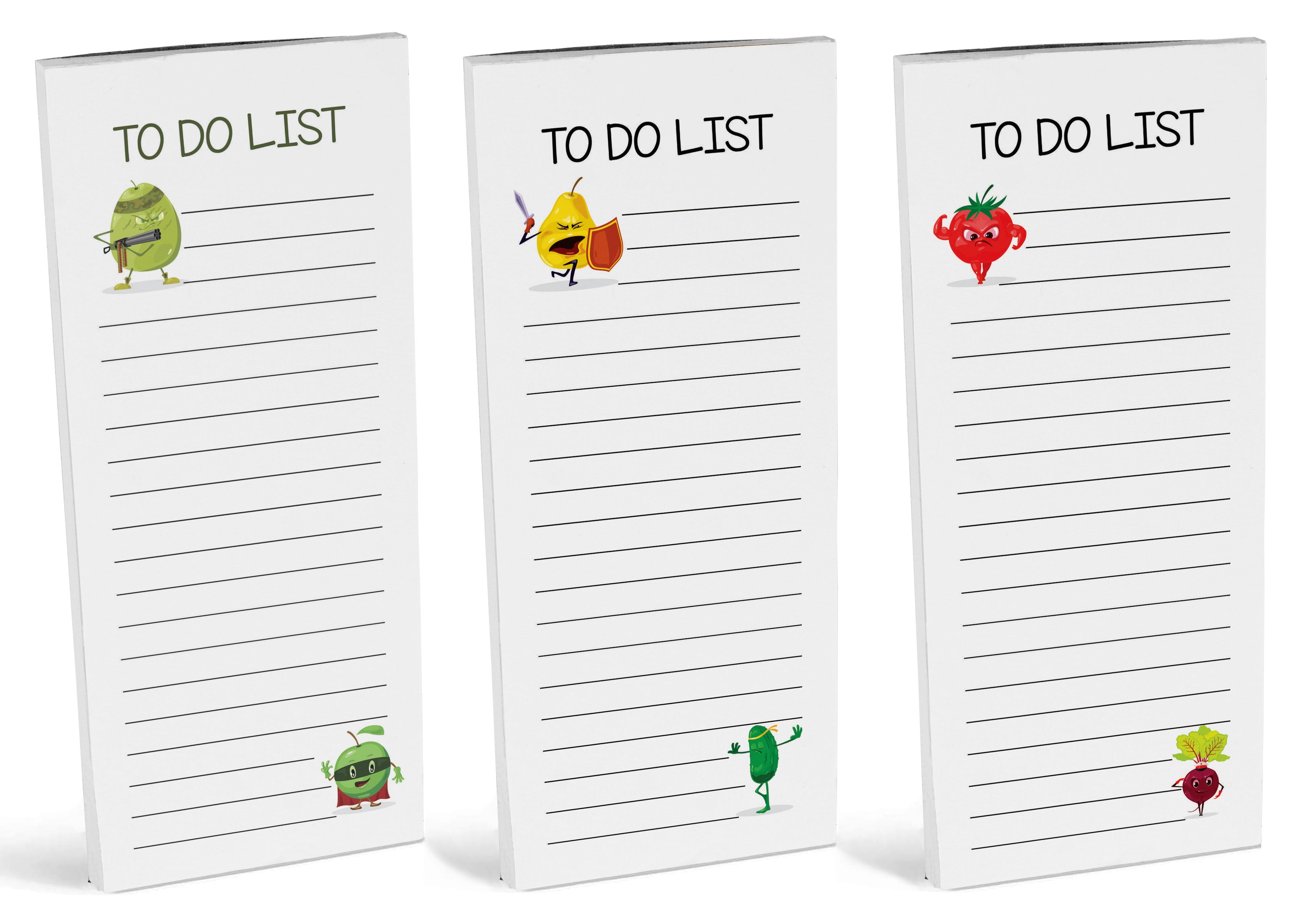 Inkdotpot Pack of 3 Magnetic Fridge To-Do List Notepads- Magnetic Memo Pads For Refrigerator-(50 Sheets Each)-LG