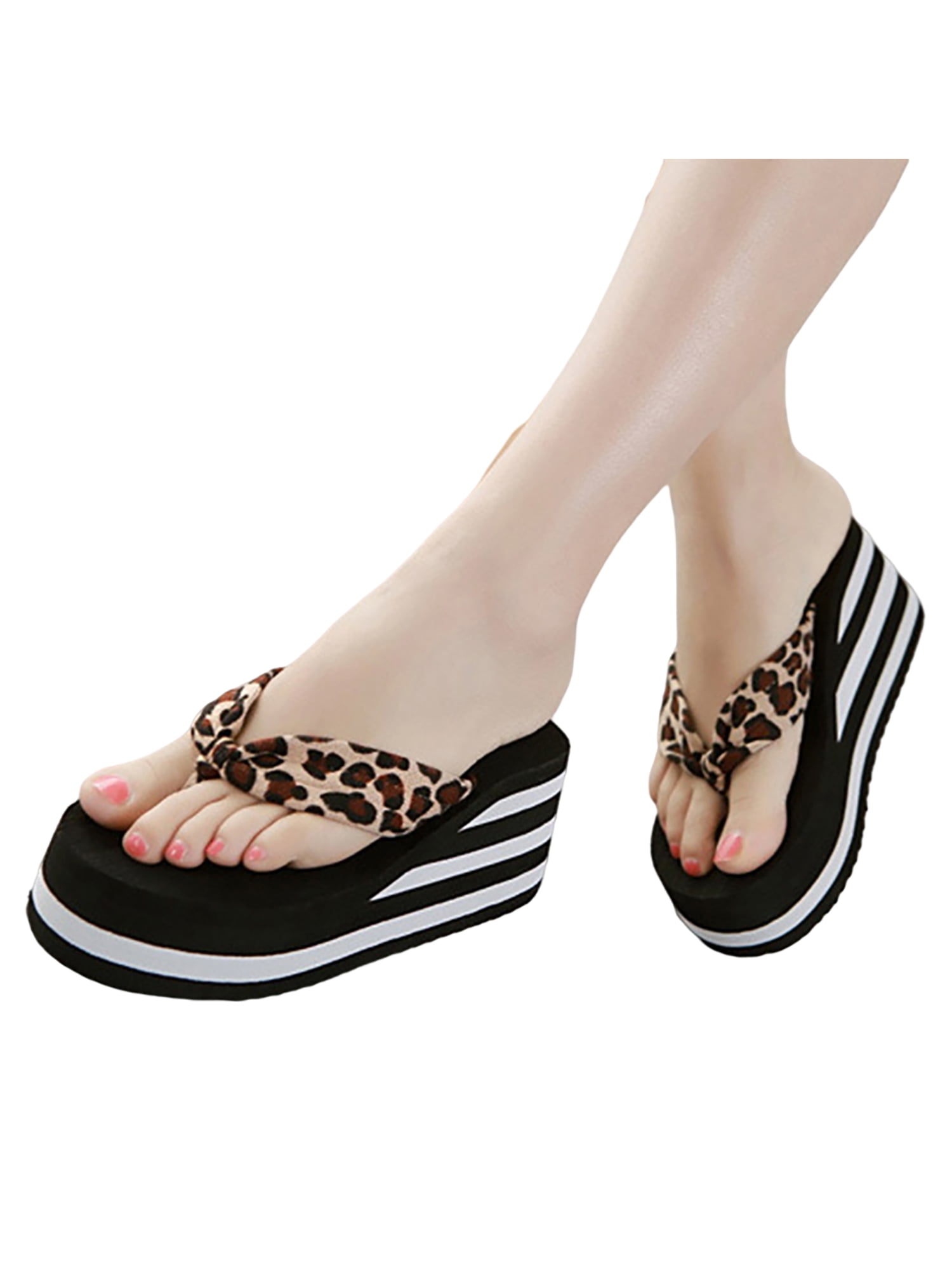 Buy Lacyhop Women Casual Wedge Sandals Comfort Leopard Flip-flops Summer  Beach Slippper SIZE  Online at Lowest Price in Ubuy Nepal. 175288822