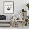 thumbnail image 2 of Stupell Industries French Bee Phrase Gray Framed Floater Canvas Wall Art design by Lil' Rue, 31 x 25, 2 of 9