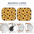 thumbnail image 6 of Daiia Artistic Zebra Print Sunflower 2PCS Car Windshield Sun Shade, Foldable Sun Shield for Car Front Window, Auto Sun Blocker Visor Protector Universal for Truck SUV Pickup-Large, 6 of 7