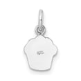 thumbnail image 4 of Auriga Fine Jewelry 925 Sterling Silver Rhodium-Plated Enamel Cupcake Pendant for Women (L- 13.75mm, W- 7.6mm), 4 of 6