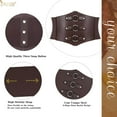 thumbnail image 6 of JASGOOD Women Corset Belts Wide Elastic Waspie Dark Brown Waist Belt for Dress, 6 of 7