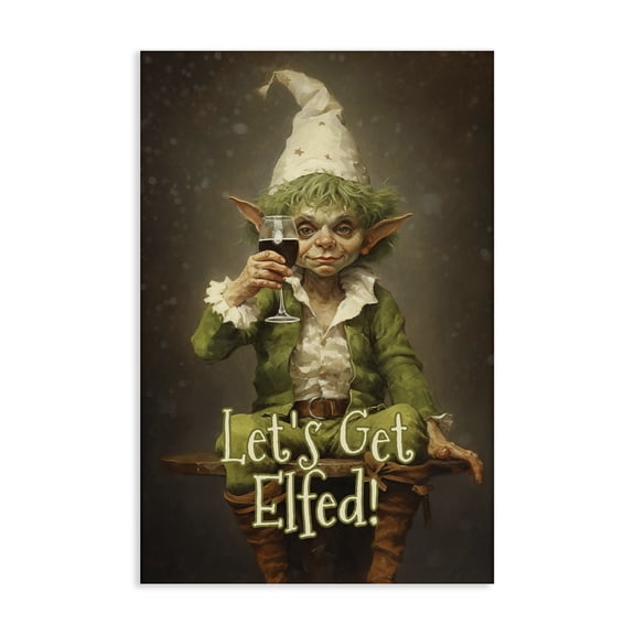 Stupell Industries Let's Get Elfed Canvas Wall Art, design by Tina LeCour