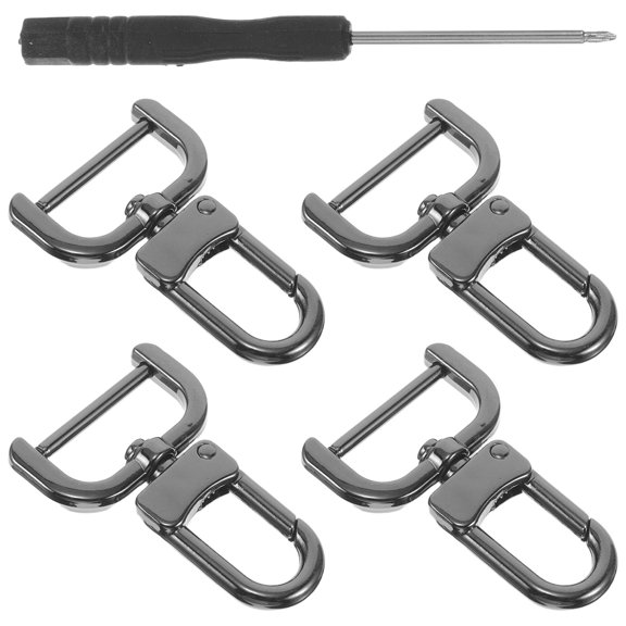 Hemoton 4 Pcs Detachable Snap Hook Swivel Clasp Replacement Purse Keychain Hardware Metal Clips For Diy Crafting Handbags Lanyards Accessories