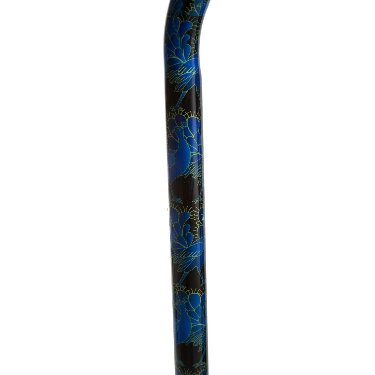 Adjustable Pattern Cane With Offset Handle With Wrist Strap
