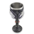 thumbnail image 2 of Pewter Look Celtic Knot Unicorn Head Wine Goblet, 2 of 3