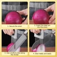 thumbnail image 4 of Less Than 5 Vegetable Cutter Stainless Onion Slice Holder Upgraded Onion Holder for Slicing Multifunctional Onion Chopper Cutter Loose Meat Pin Vegetable Slicer for Lemon Potato Tomato, 4 of 8