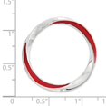 thumbnail image 3 of White Sterling Silver Charm Pendant Red Stackable Expressions Lg Polished Enameled Chain Slide, 3 of 3