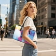 thumbnail image 6 of ZUXONGSY Colorful Butterfly Print Tote Bag for Women PU Leather Satchel Handbags Waterproof Top Handle Satchel with Zippered for Dating Shopping, 6 of 6