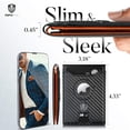 thumbnail image 3 of Bifold Slim Wallet with AirTag Holder 10 Credit Card Slots, 1 Transparent ID Window, 3 of 11