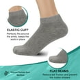 thumbnail image 4 of SERISIMPLE Thin Viscose Bamboo Low Cut Ankle Socks Men Breathable Sock Comfort Cool Softy Lightweight Sock 5 Paris (Grey, Large), 4 of 6