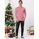 thumbnail image 3 of Camiseta a rayas para hombre Lars Amadeus manga larga cuello redondo rojo L, 3 of 6