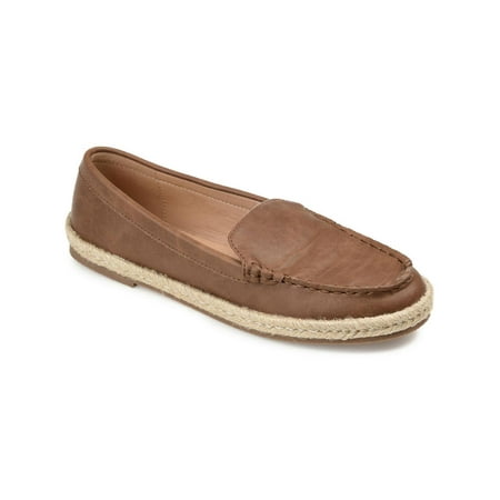 Journee Collection Comfort Foam Balie Espadrille Flat (Brown) Women s Shoes