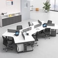 thumbnail image 3 of New Design Open Style Desk Worker Workstation Modern Office Desk Luxury Wood Computer Desks Mesa Escritorio Home Furniture My Lux Decor Round, 3 of 14
