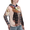 thumbnail image 6 of Lsque Cute Mouse In Glasses Pattern Casual Women's Hoodie,Hooded Sweatshirt with Kangaroo Pocket,Pullover Hoodie with Eye-catching Drawstrings-XX-Large, 6 of 7