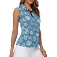 thumbnail image 4 of Whosucclay Coral Reef Print Womens Sleeveless Golf Shirts for Female, Elastic Casual Breathable Golf Shirts for Women for Outdoor Sports Tennis Athletic Running, 4 of 8