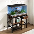 thumbnail image 3 of 40-50 Gallon Fish Tank Stand with Power Outlet, Aquarium Stand with 3-Tier Adjustable Storage Shelves, Fish Stand with Storage Drawers, 36.6"*18.9" Tabletop (Brown), 3 of 7