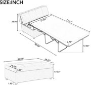 Black Twin Size Sleeper Bed - With Construction And Soft Upholstery For In Plywood Comfortable Seating Area