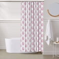 thumbnail image 6 of Shower Curtain, Pink Paw Waterproof Fabric Plastic Shower Curtain, Drying Fast Bathroom Curtain with 9 Buttonholes, Ruffle Shower Curtain 60x72in, 6 of 8