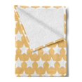 thumbnail image 2 of Yellow and White Soft Flannel Fleece Throw Blanket, Big Stars in Soft Tones with Classy Fashion Pattern Retro Elements, Cozy Plush for Indoor and Outdoor Use, 50" x 70", Apricot Cream, by Ambesonne, 2 of 5