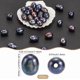 thumbnail image 2 of 1 caja de 50 perlas ovaladas naturales de agua dulce negras de 7 mm, 1,8 mm, con agujero grande, forma de arroz cultivado, perlas reales sueltas a granel, 2 of 9