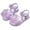 Purple, variant on ZHOGXU Toddler Girls Sandals With Adjustable Straps Sparkly Glitter Mesh Flower Design Comfortable Casual Party Shoes,Red,3.5-4 Years