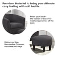 thumbnail image 4 of Ebello Modern Upholstered Barrel Chair & Ottoman Set,Stylish Lounge Chair for Living Room, Bedroom-Gray, 4 of 10