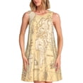 thumbnail image 1 of Fotbe World Map Vestido de Verano sin Mangas para Mujer – Vestido Midi Línea A, Estilo Camiseta Floral, Vestido Playero Casual y Fluido, 1 of 7