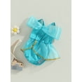 thumbnail image 2 of Cjfdfy Toddlers Baby Girl Arabian Princess Costume Outfit Blue Tulle Romper Newborn Baby Girls Halloween Birthday Cosplay Party Carnival Clothes Short Sleeve Off-Shoulder Jumpsuit Playsuit, 2 of 9