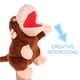 thumbnail image 4 of Marioneta de mano de mono de dibujos animados Marioneta de mano de animal de peluche flexible Marioneta de narración interactiva, 4 of 6