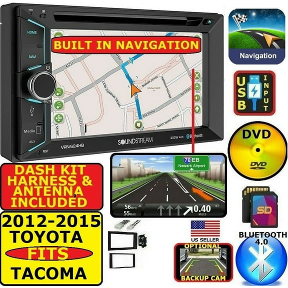 2012-15 TOYOTA TACOMA TOUCHSCREEN BLUETOOTH USB CD/DVD/AUX CAR RADIO STEREO PKG