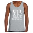 thumbnail image 1 of Awkward Styles Men's Light It Up Blue for Autism Awareness Shine A Light White Graphic Tank Tops, 1 of 4