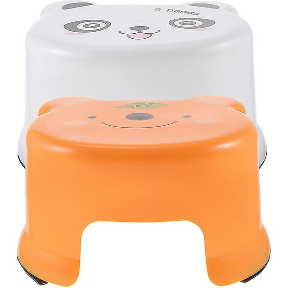 2pcs Plastic Stool Shoes Change Stool Lightweight Step Stool for Home Kindergarten