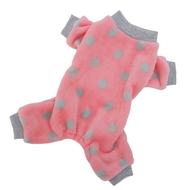 Dog Pajamas, Dog Plush Pajamas 4 Legged for Small Medium Dogs Cats M