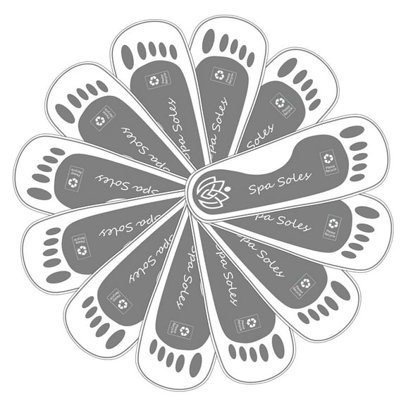 Spray Tan Adhesive Disposable Spa Feet Protectors - 500 Pair Gray