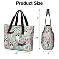 thumbnail image 3 of Tote Bag for Women - Husky and Flower Shoulder Bag - Large Utility Work Duffle Bag with Zipper Handbag for Travel, Work, Sprots, 3 of 5
