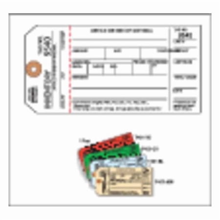 Inspection Tag, Cardstock, 6 1/4 in H x 3 1/8 in W, Blue, Rectangle, 100 PK Y604057