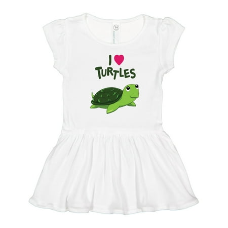 

Inktastic I Love Turtles Gift Toddler Girl Dress