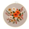 thumbnail image 1 of Floral Stamped Embroidery Kit, Fabric Craft Supply, DIY Project, Beginner-Friendly, Home Decor, Artistic Design, Sewing Hobby, Quilting Patterns, Lightweight Material, Creative Gift, Akmoler, 1 of 7