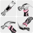 thumbnail image 4 of Martillo de Garra WORKPRO Rosa con Mango de Fibra de Vidrio y Agarre Antigolpes, 4 of 7