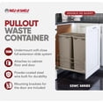 thumbnail image 3 of Rev-A-Shelf Double 50 Qt Pullout Soft-Close Steel Kitchen Trash Cans, 3 of 10