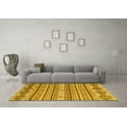 thumbnail image 3 of Ahgly Company Indoor Square Abstract Yellow Modern Area Rugs, 5' Square, 3 of 4