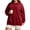 Wine, variant on Women's Plus Size Crewneck Sweatshirt Oversized Long Sleeve Pullover with Chest Pocket Casual Fleece Top for Fall Winter Daily Wear