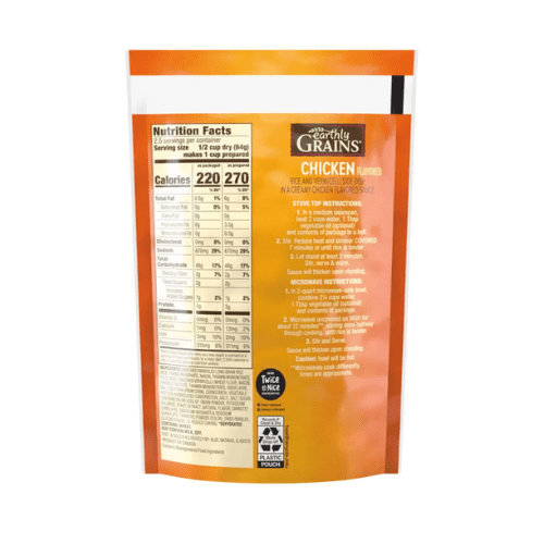 Earthly Grains Chicken Flavored Rice 4-Pack 5.6 oz