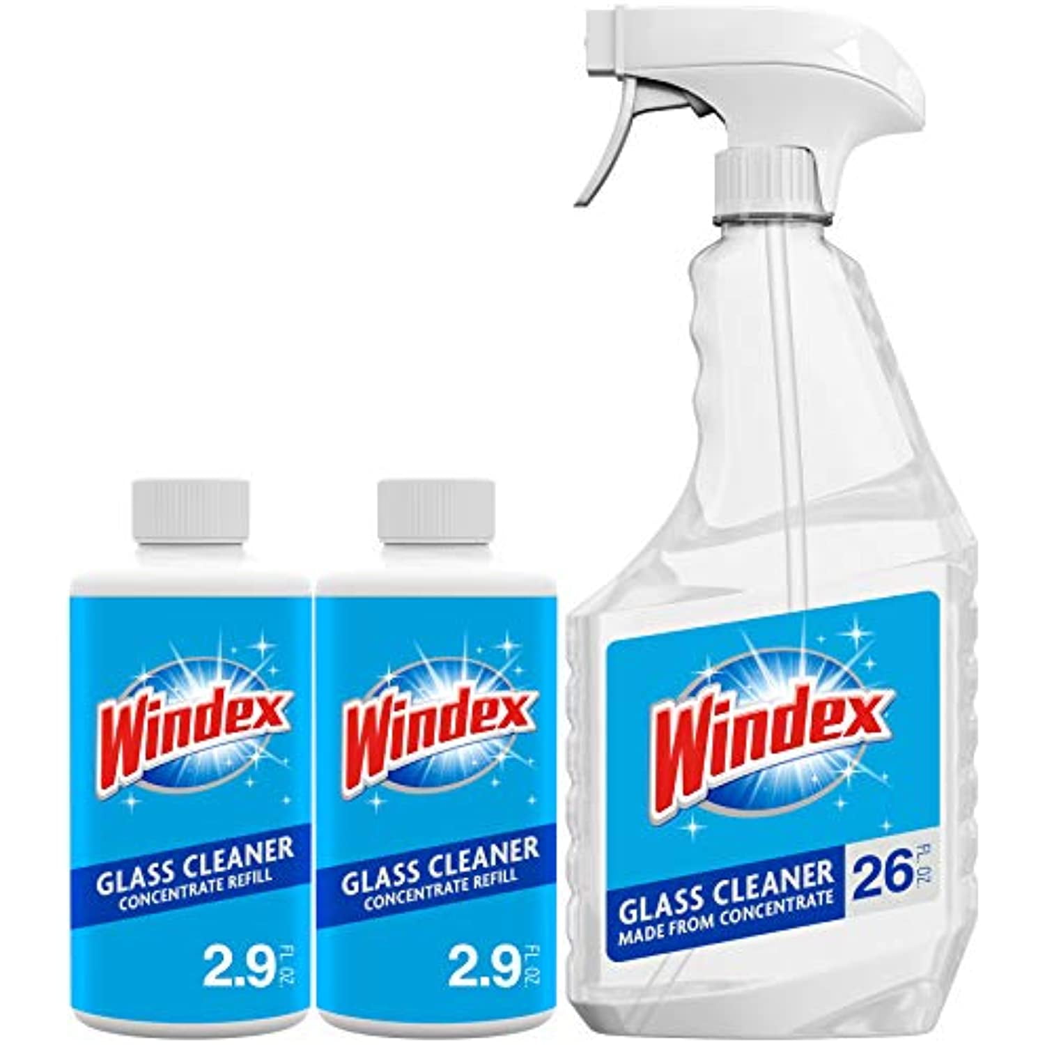 Windex Glass Cleaner Concentrate, Two 2.9 Ounce Concentrated Refill Bottles  - Yahoo Shopping