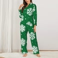 thumbnail image 3 of Wukai Snowflake Print Women's Pajama Set - Soft Long Sleeve Sleepwear for Comfort and Style-Medium, 3 of 9