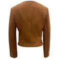 thumbnail image 6 of DuoJiaJ Womens Festival Jacket, Elegant Round Neck Short Coat for Party Wear Brown S, 6 of 6